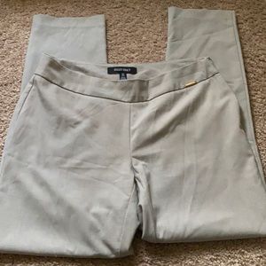 Gray trousers side zipper